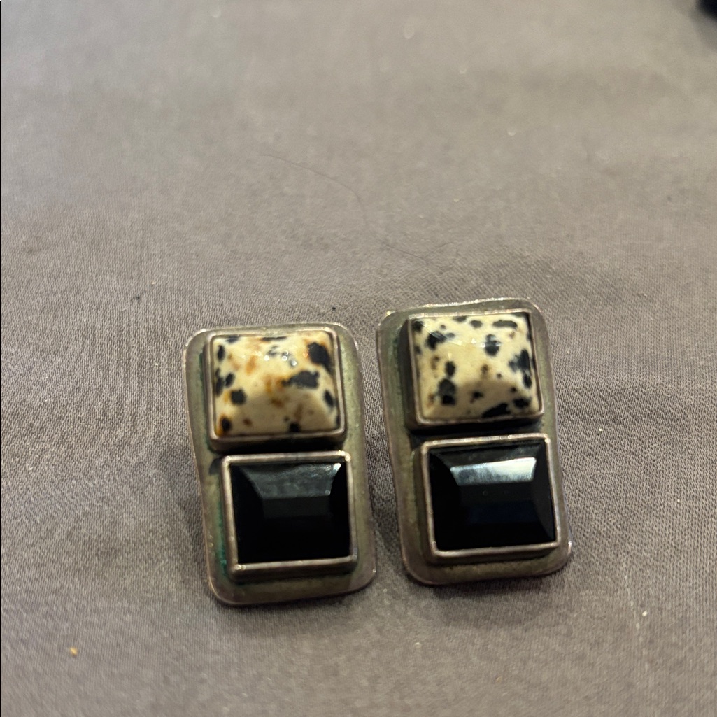 Amy Kahn Russell Sterling And Stone Earrings.